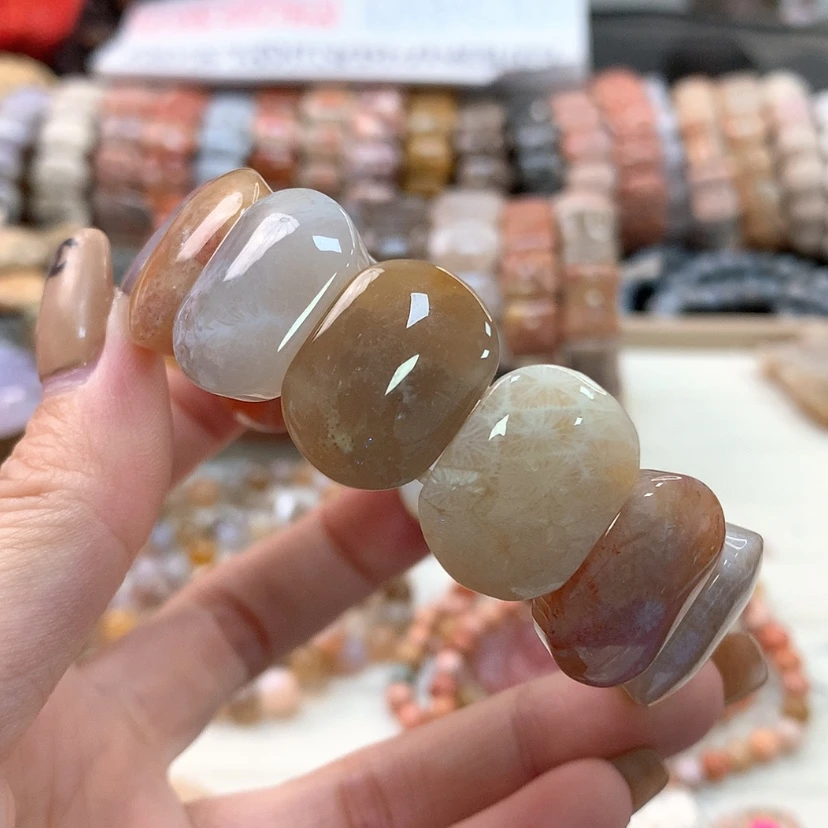 【闪购商品】硅化珊瑚（珊瑚玉）手链未镶嵌170