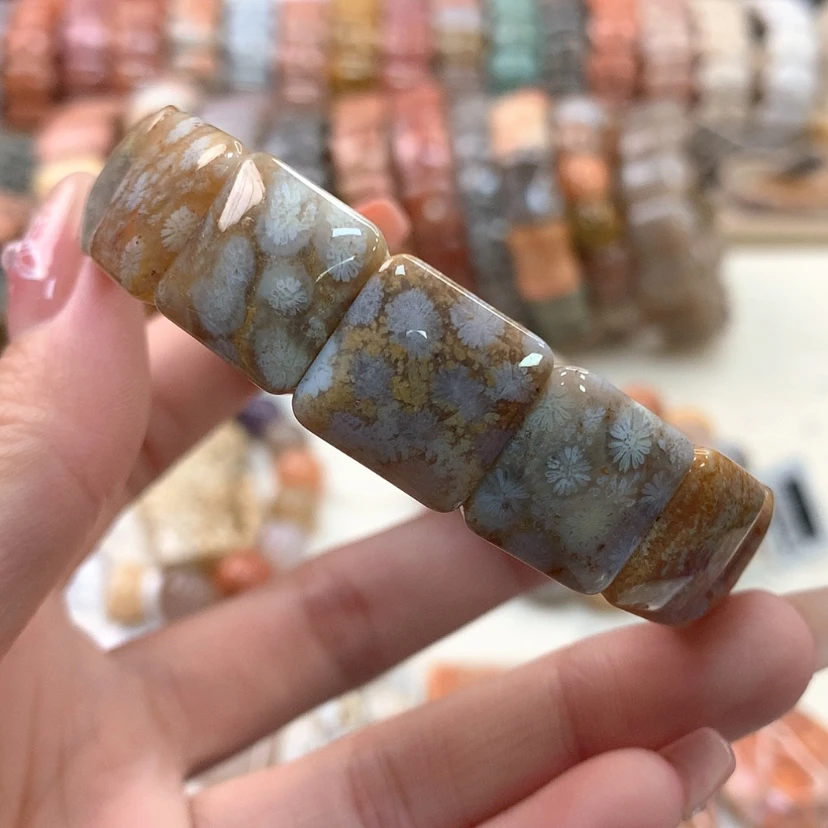 【闪购商品】硅化珊瑚(珊瑚玉)手链未镶嵌216