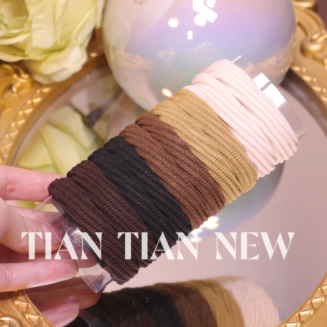 【Tiantian】橡皮筋扎头头绳高端高弹力耐用发圈扎马尾发绳皮套A019
