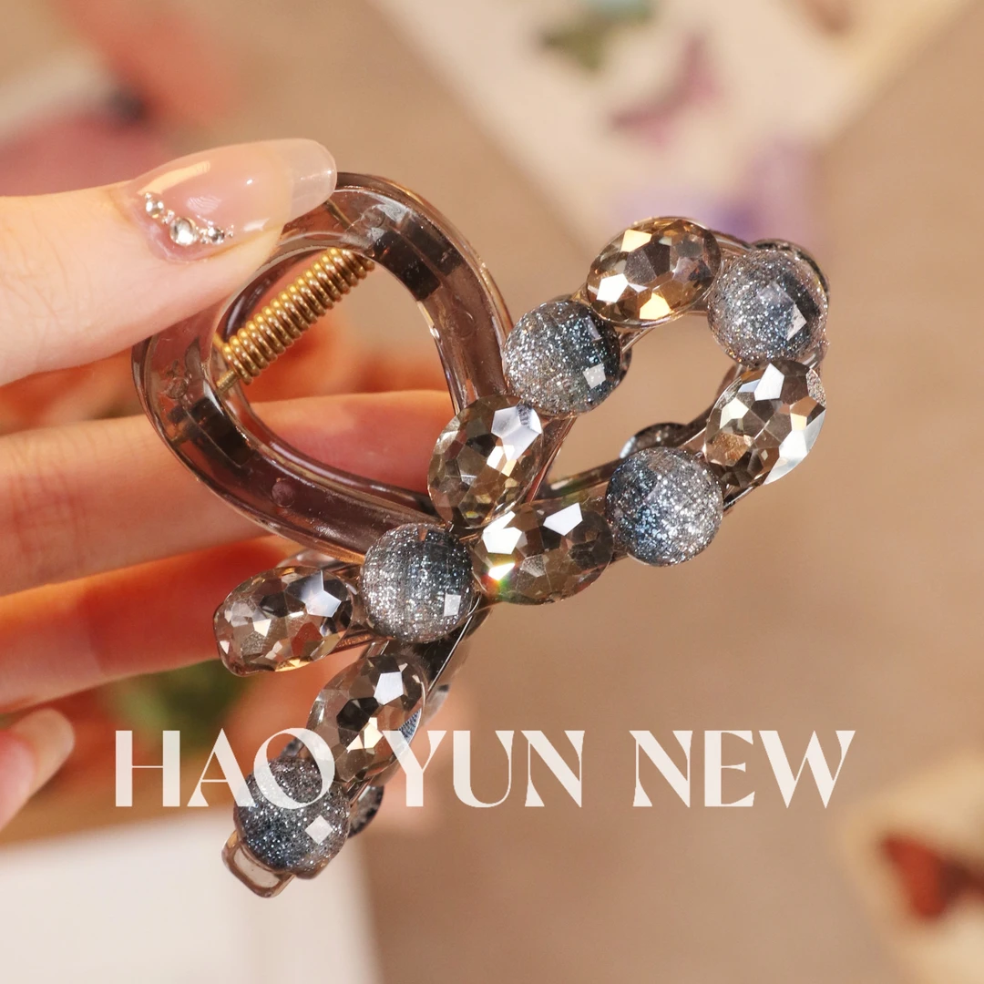 【蓝色大海】夏季新款亚克力交叉气质百搭简约抓夹鲨鱼夹A129