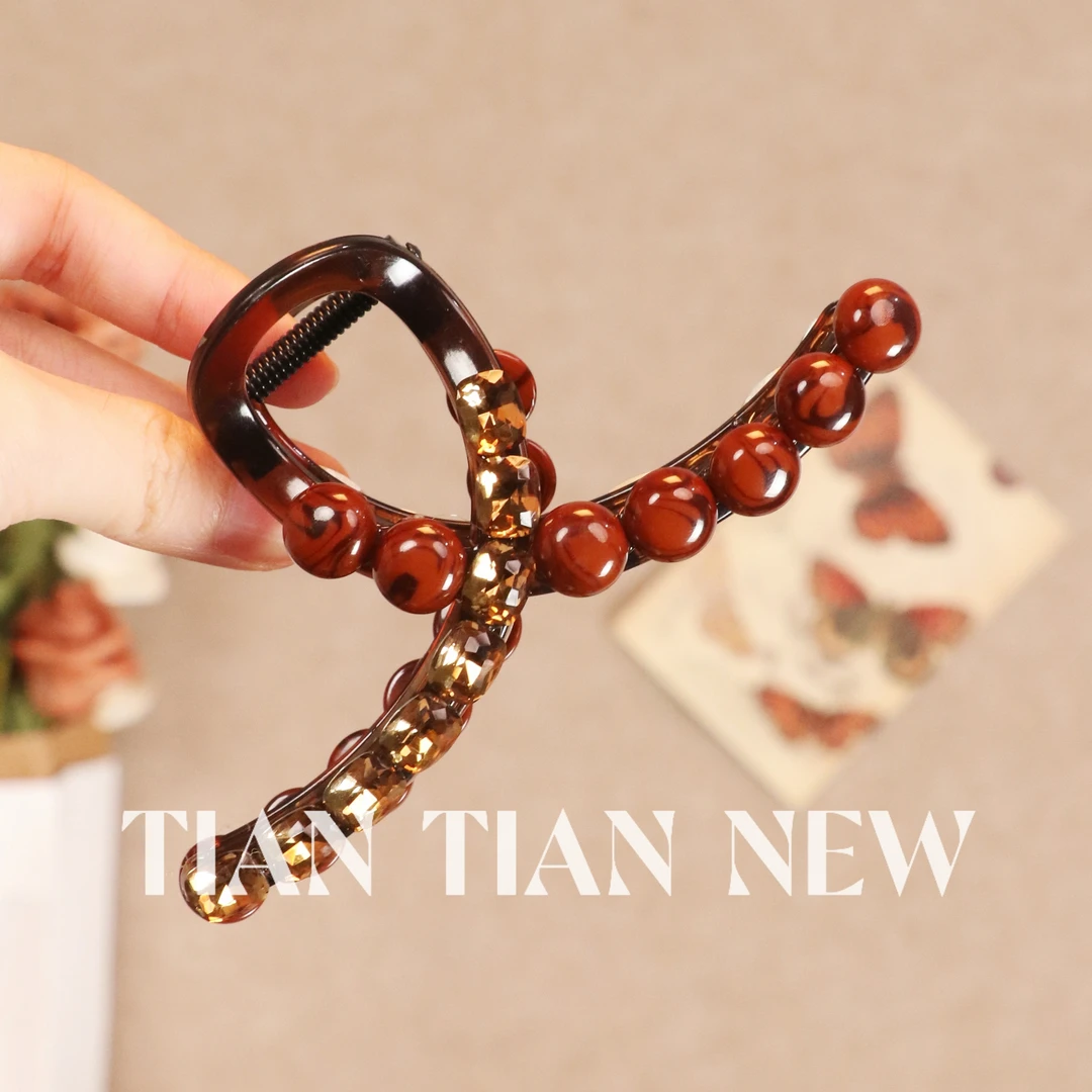 A039抓夹女新款高级感秋冬大号发夹后脑勺鲨鱼夹夹子头饰