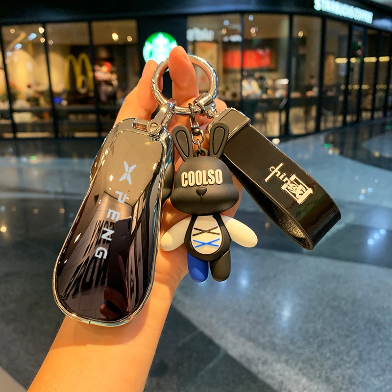 小鹏p7 p5 g9 g3i g3 新款高级渐变镜面金属全包汽车钥匙套壳扣包