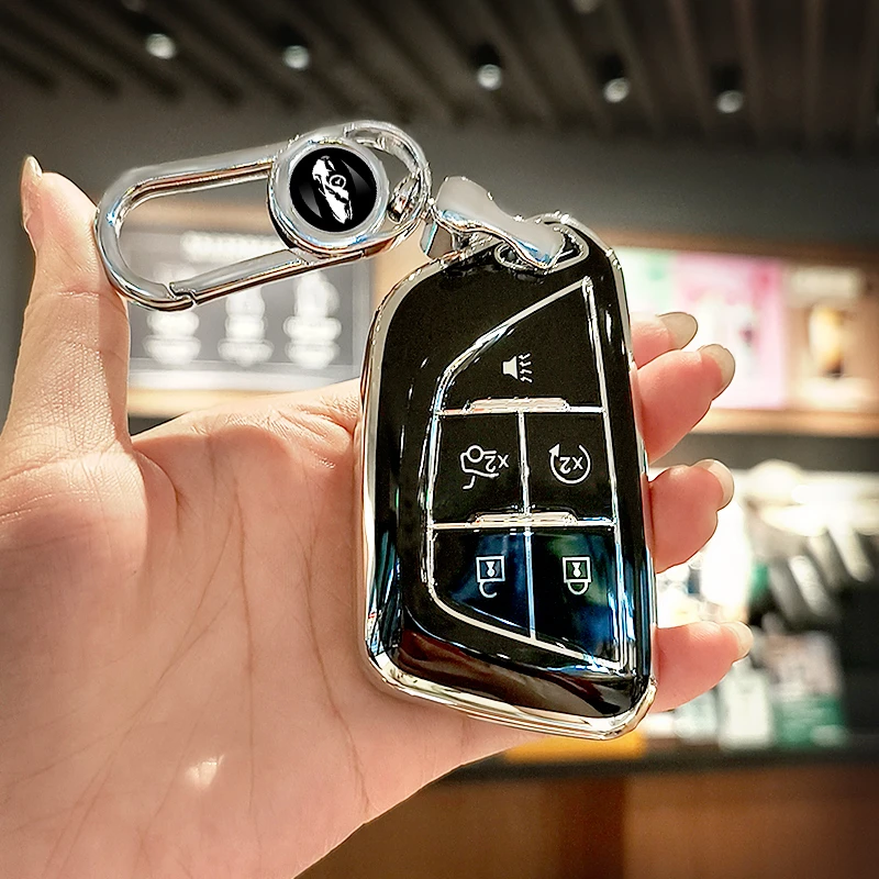 适用于2022款凯迪拉克CT5钥匙套LYRIQ锐歌新卡迪拉克CT4车扣壳包