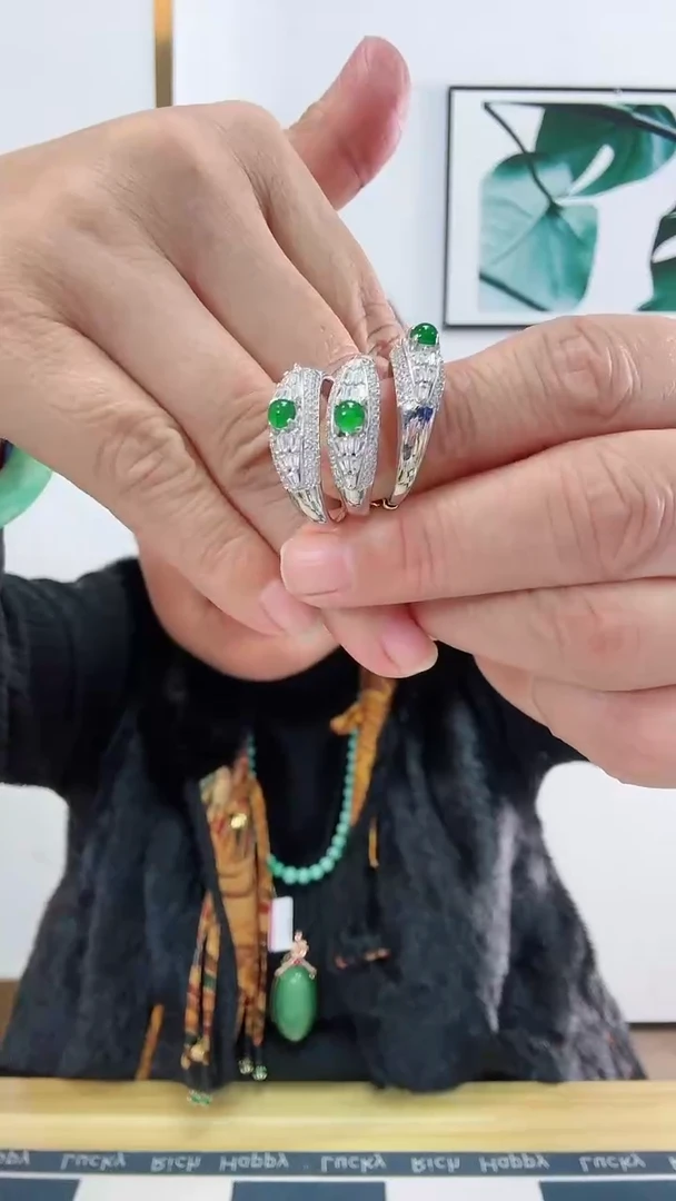 【闪购商品】翡翠戒指银S925镶嵌，