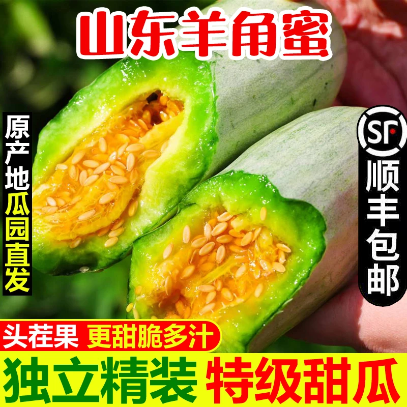 【顺丰】正宗山东羊角蜜甜瓜现摘现发甜脆多汁新鲜水果