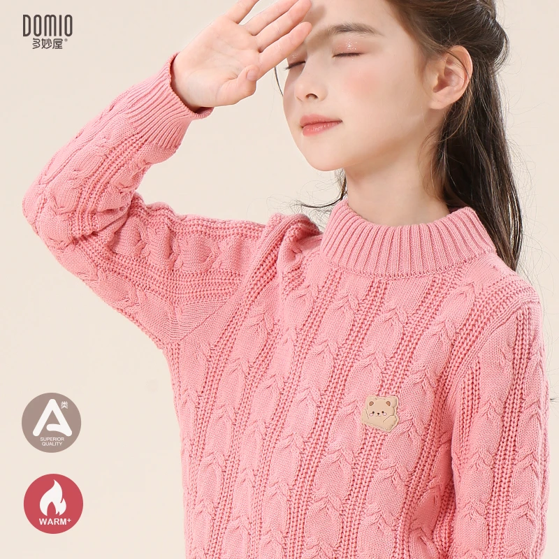 女童毛衣儿童针织打底衫洋气秋装新款纯棉保暖秋冬大童加厚童装