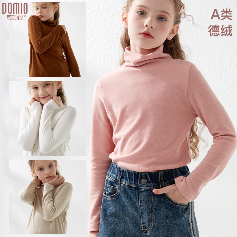 现货【宽松高领德绒打底衫】保暖新款儿童上衣内搭长袖T恤洋气JY