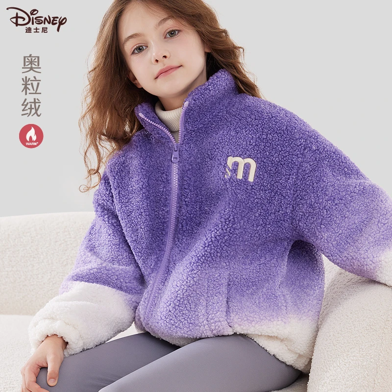 女童外套秋冬儿童羊羔绒上衣2025新款棒球服中大童加厚棉服冬季