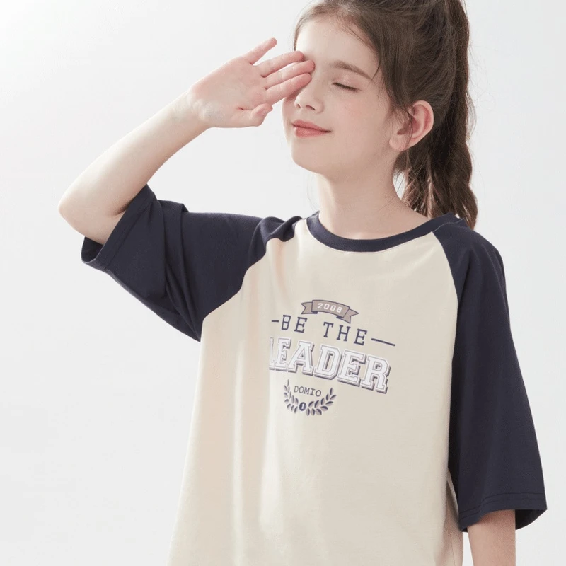 女童短袖t恤多妙屋上衣2025夏装新款T恤儿童中大童童装