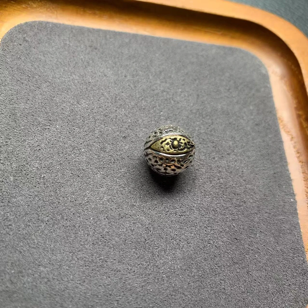 095白铜凤眼菩提复刻圆珠顶珠腰珠柏香籽椰蒂星月小金刚文玩配饰