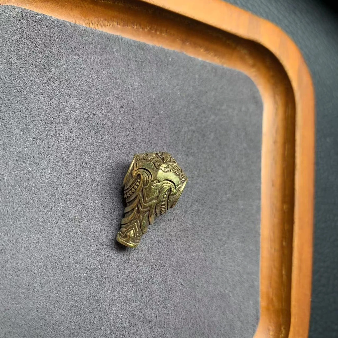 002黄铜埃葵斯三通柏香籽星月菩提猴头椰蒂小金刚文玩配饰佛头