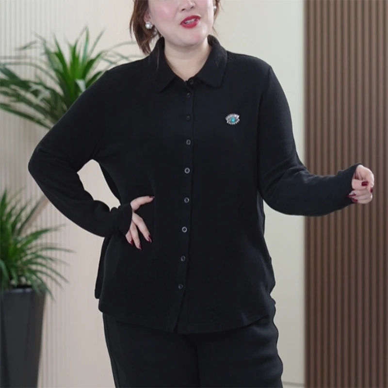 真德绒衬衫女百搭显瘦时尚休闲保暖简约文艺开衫减龄衬衣大码上衣