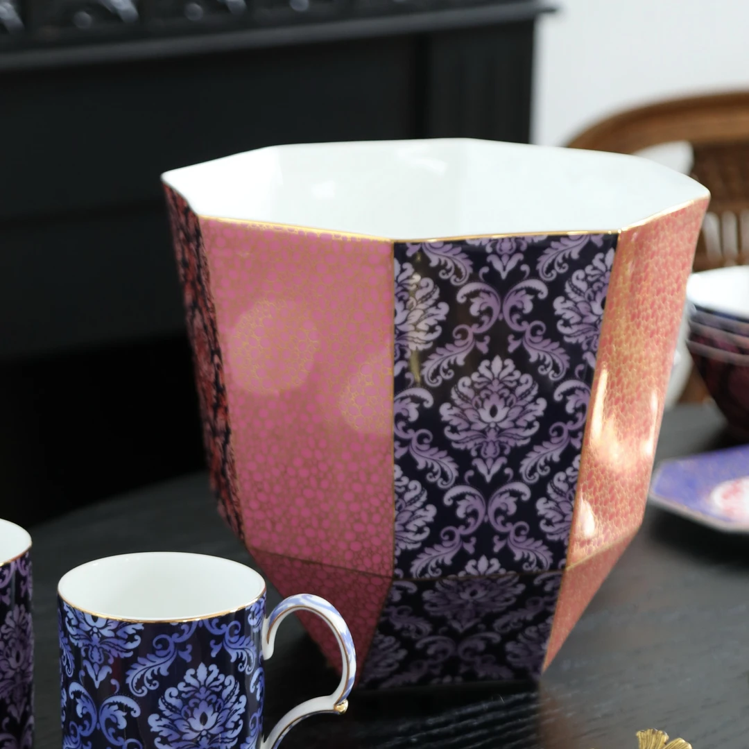 BLOOMING BAROQUE巴洛克骨瓷花瓶高级奢华桌面摆件红酒桶轻奢欧式