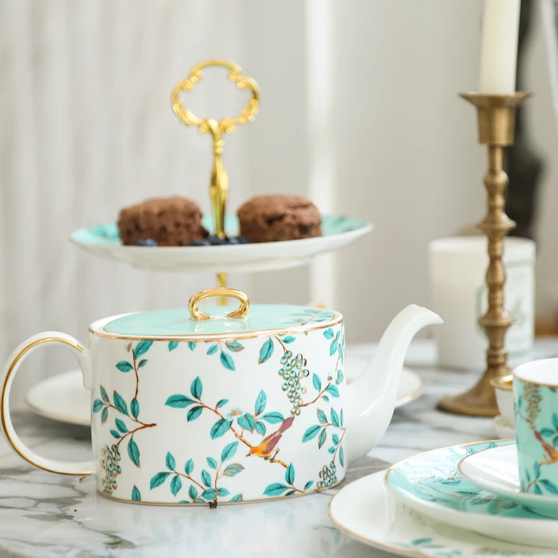 安娜16点（春日茶园）骨瓷茶壶英式下午茶精致咖啡壶