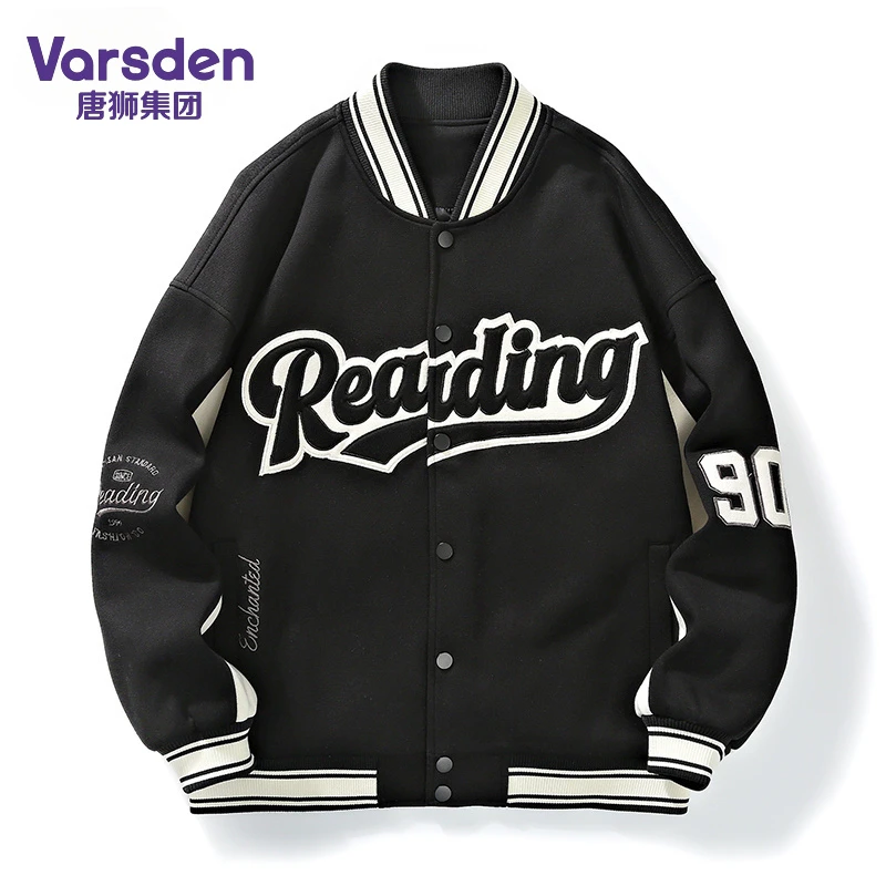 唐狮集团Varsden春秋棒球服夹克男ins韩版帅气青少年时尚运动外套