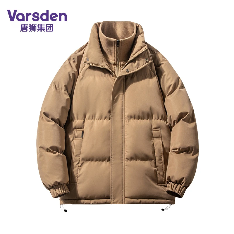 唐狮集团Varsden棉服男2024立领假两件宽松多色青少年情侣面包服