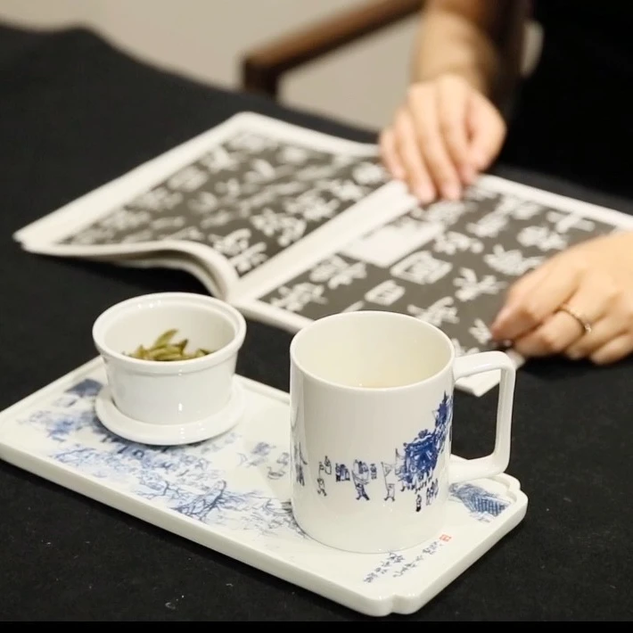 【2024天津·非遗购物节】陈氏制瓷《葛沽风貌》茶杯