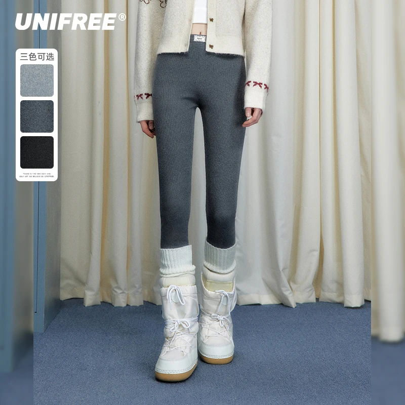 【小呆鸟专属】UNIFREE保暖紧身加绒打底裤U244P292K1K1-2