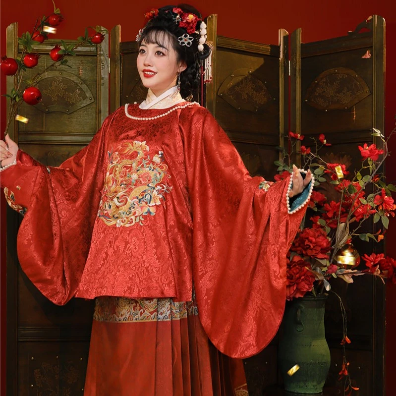 听月小筑【一团龙气】原创女秋冬明制龙年限定补服马面裙国风汉服