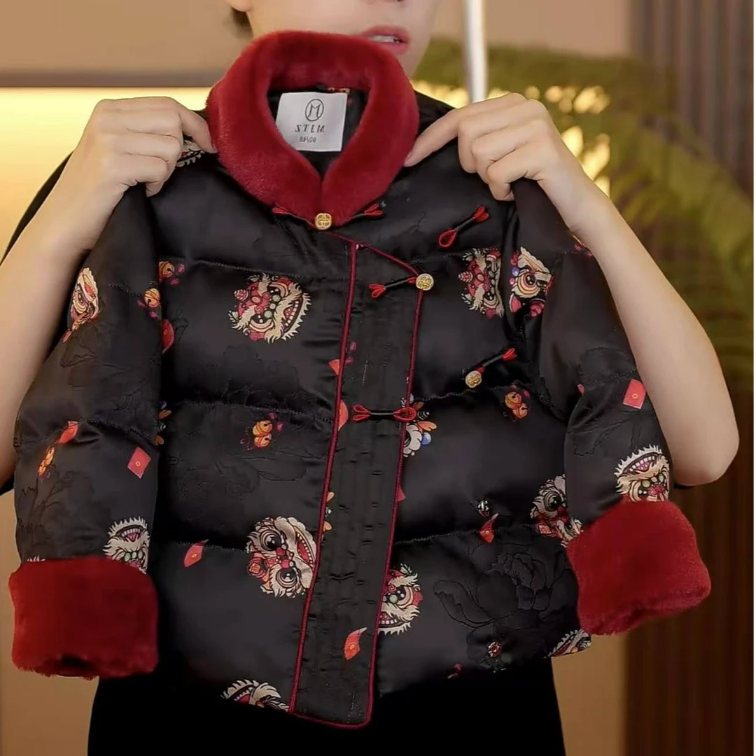 【醒狮】幂姐2024冬季儿童中国风新中式中古风年装棉服MJD246615