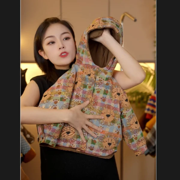 【两面穿】幂姐原创2024冬季男女童卡通棉服外套MJD246497