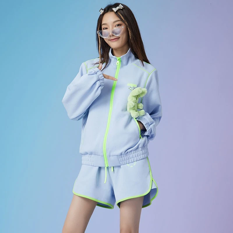 LALABOBO早秋短款外套情侣休闲时尚运动字母户外夹克LBBC-WSJW20