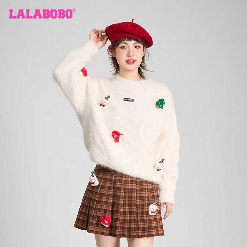 杭州LALABOBO秋冬圣诞立体图案套头毛织/L21C-WSTM33
