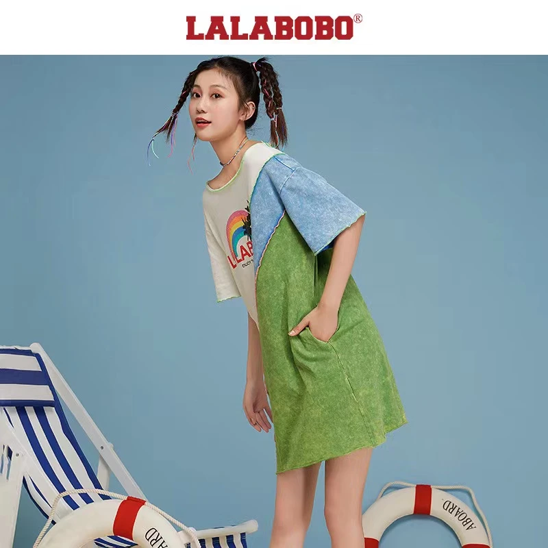 石家庄LABO海天Mojito拼接针织连衣裙L21B-WLZY13
