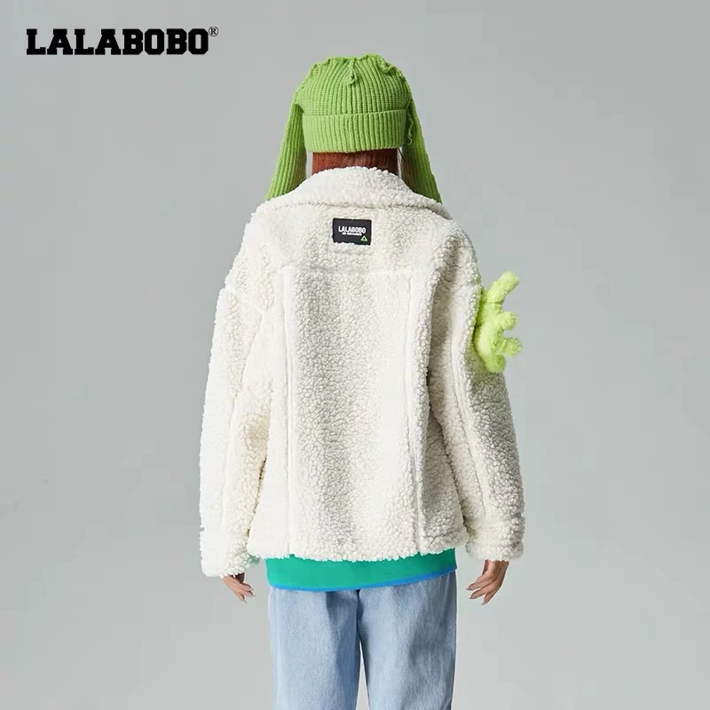 石家庄奥莱LABO2022新款宽松百搭潮流毛绒外套女|LBBC-WSDR15