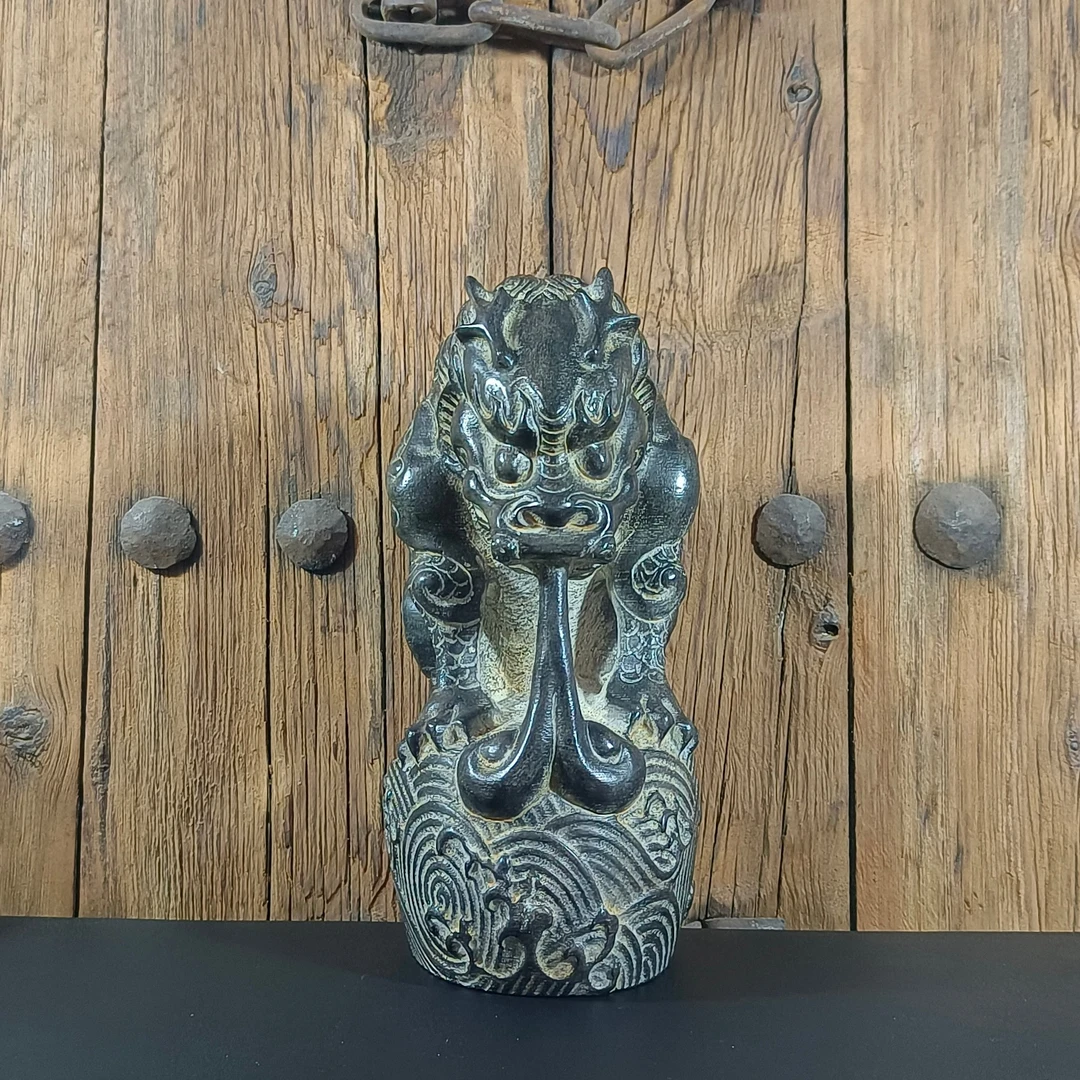 青石石雕高约30公分吸水兽