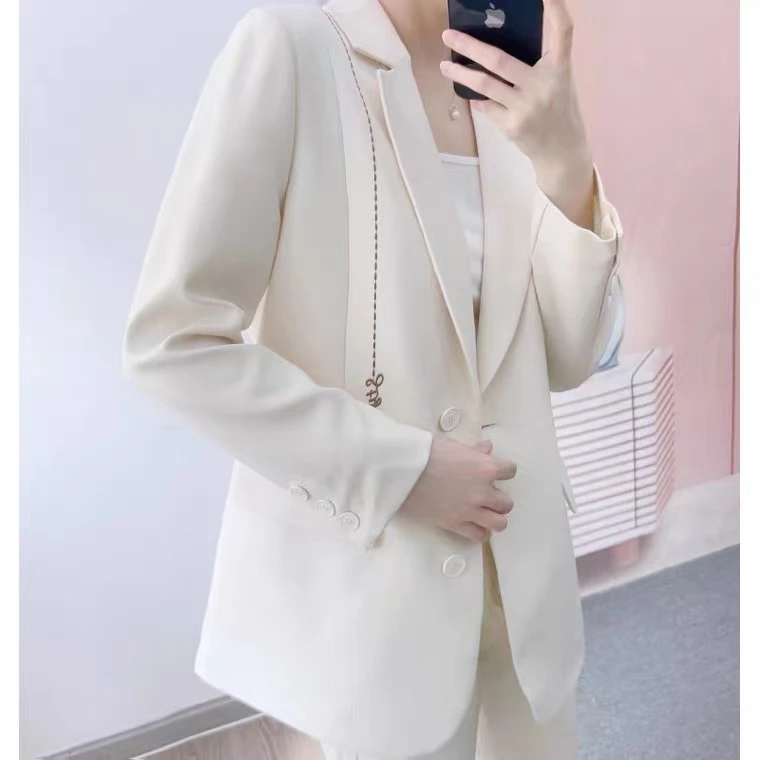 W6210春秋气质西装长袖外套休闲时尚百搭女士