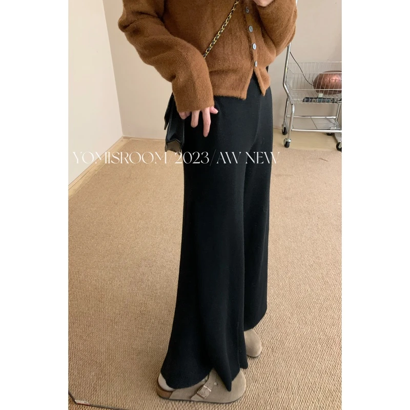 YOMI小个子定制【慵懒随性】休闲裤女秋冬宽松软软糯糯百搭直筒时尚