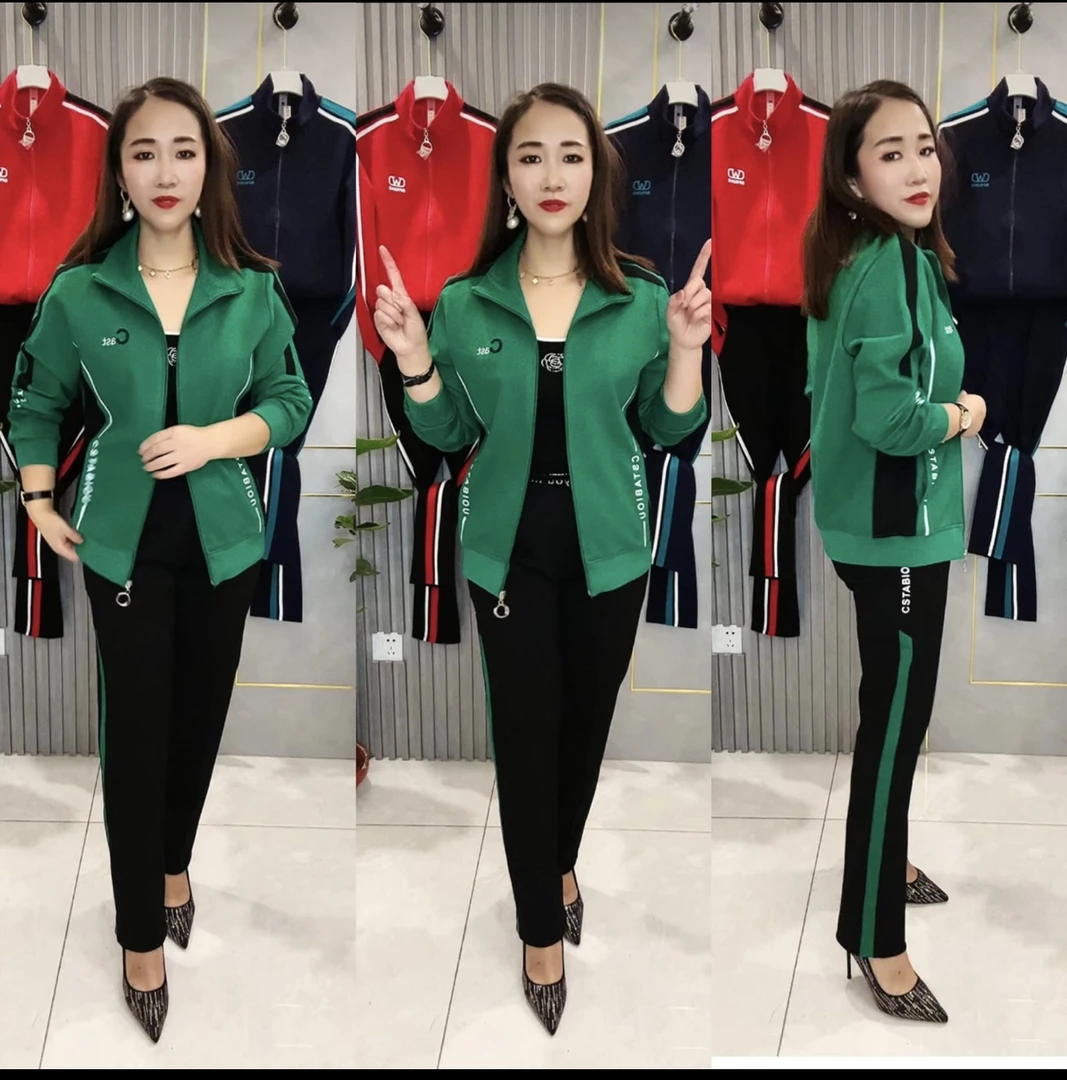 中老年春秋季新款休闲显瘦妈妈套装女士款运动服两件套