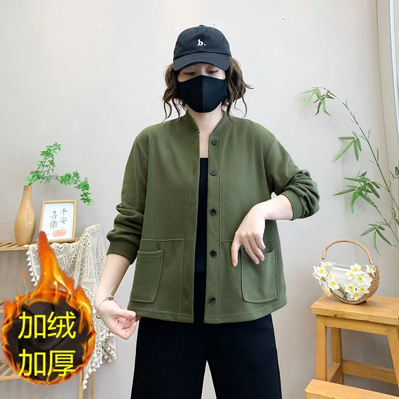 2025冬季新款春秋洋气时尚百搭宽松休闲外套长袖外套女士棒球服