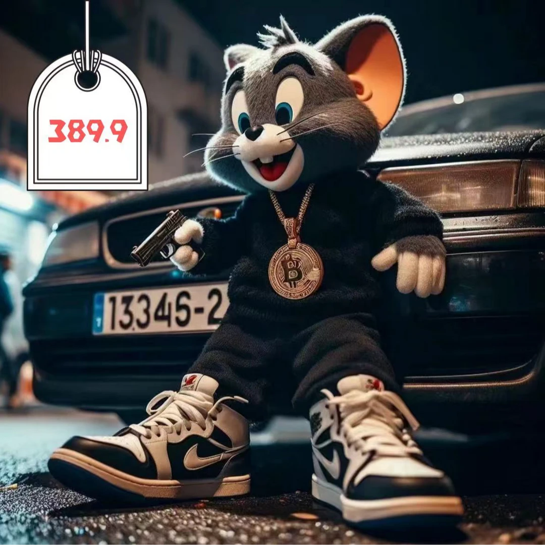 ★高飞贴画★Muggle复古米米高飞贴画宽松水洗牛仔衬衫外套 C5177