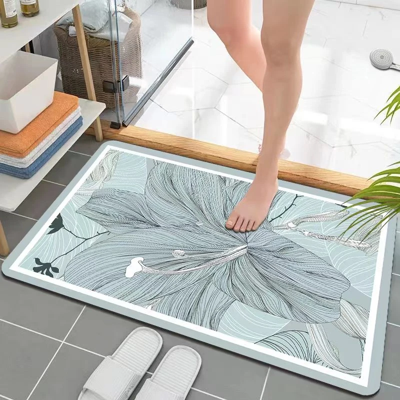 A215硅藻泥可裁剪地垫防滑吸水入户地垫门口客厅防滑好打理地毯