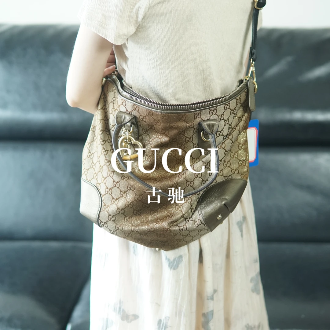 95新 GUCCI/古驰  95新 GUCCI/古驰 老花斜挎包/TC07628043/t台