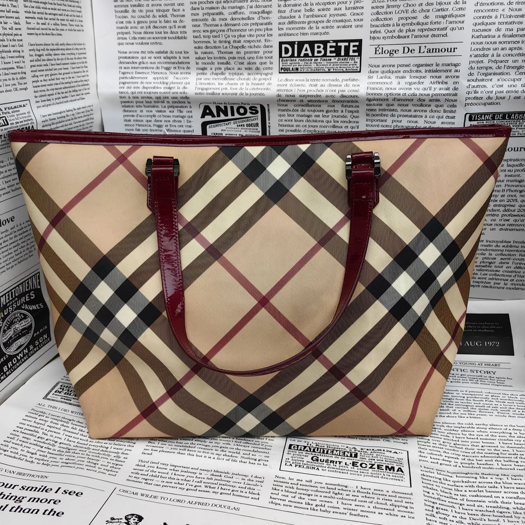 95新 BURBERRY/博柏利 格纹单肩包/SG09517032/7032
