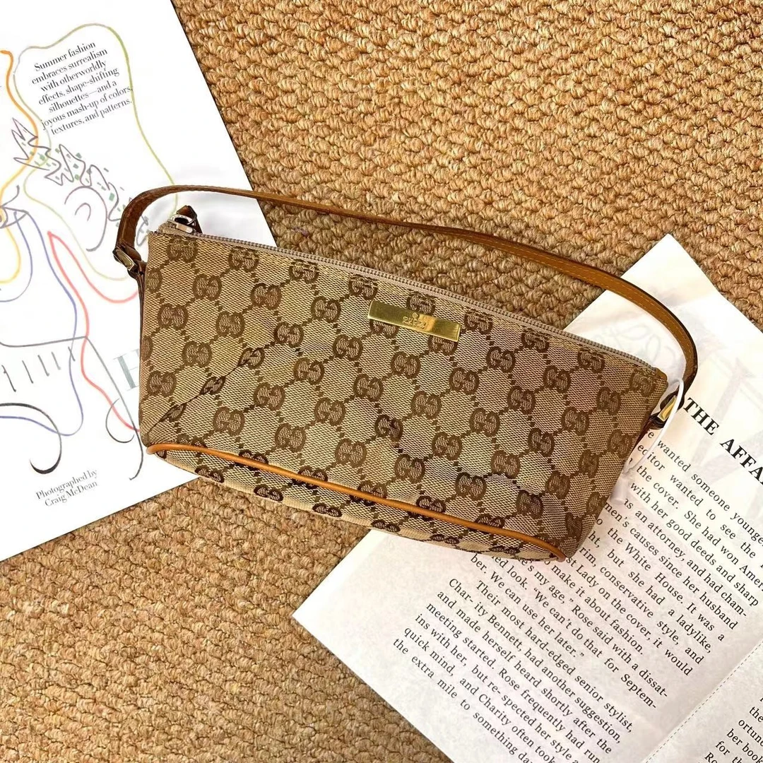95新 GUCCI/古驰 XM/ 经典老花小船包单肩手提包/THYM05625502