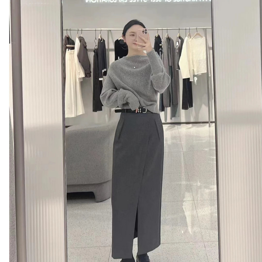 2024气质针织衫不规则秋冬百搭毛衫40938092简约