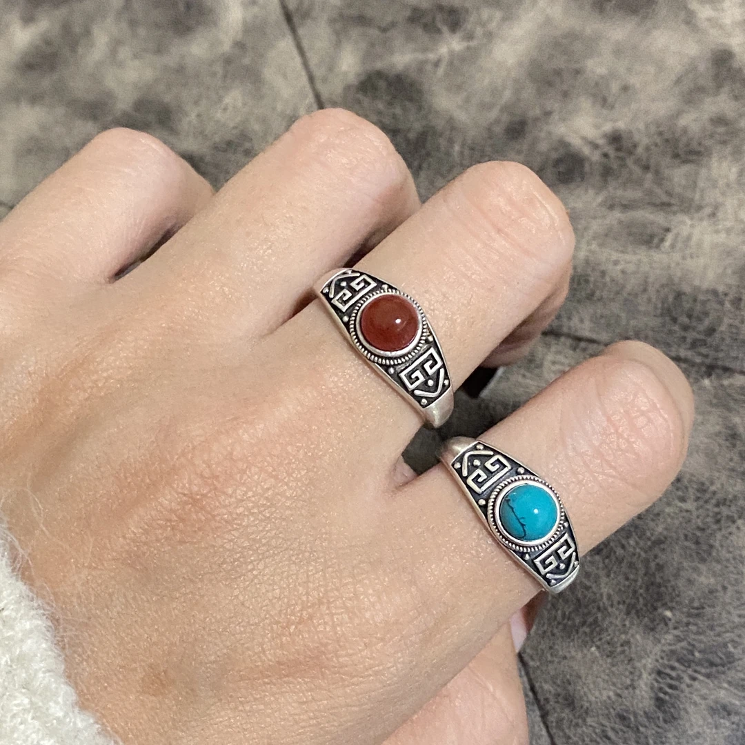 925银银制品 蒙古包戒指小号