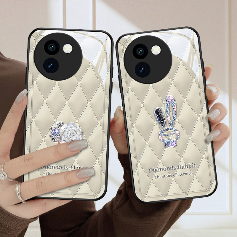 亮晶晶适用vivoy200i手机壳Y200i玻璃vivoY200i网红新款镜面男女