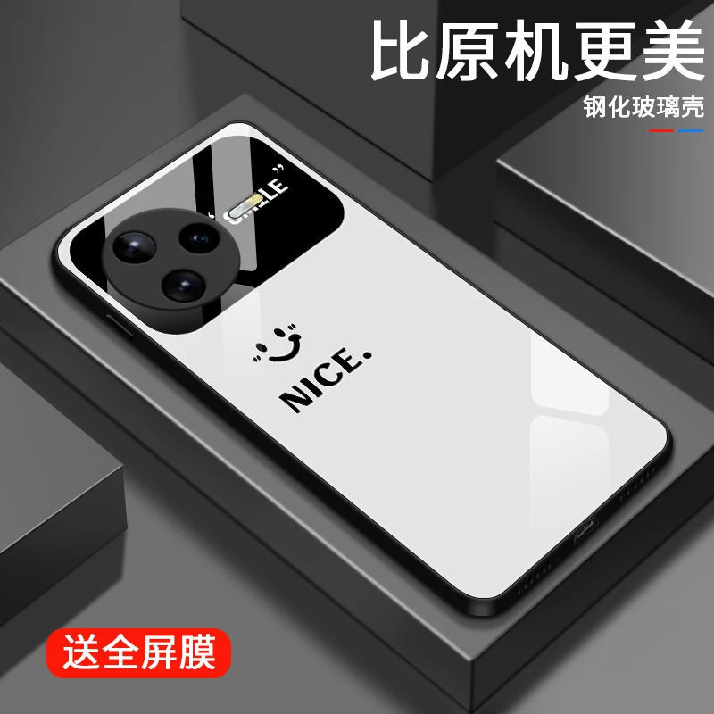 愉快字母适用红米k80手机壳镜面红米K80pro男生硬壳保护套全包防
