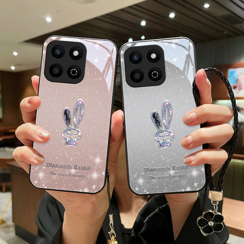 星闪小兔适用畅玩60Plus手机壳高级畅玩60Plus玻璃壳女挂绳软边防