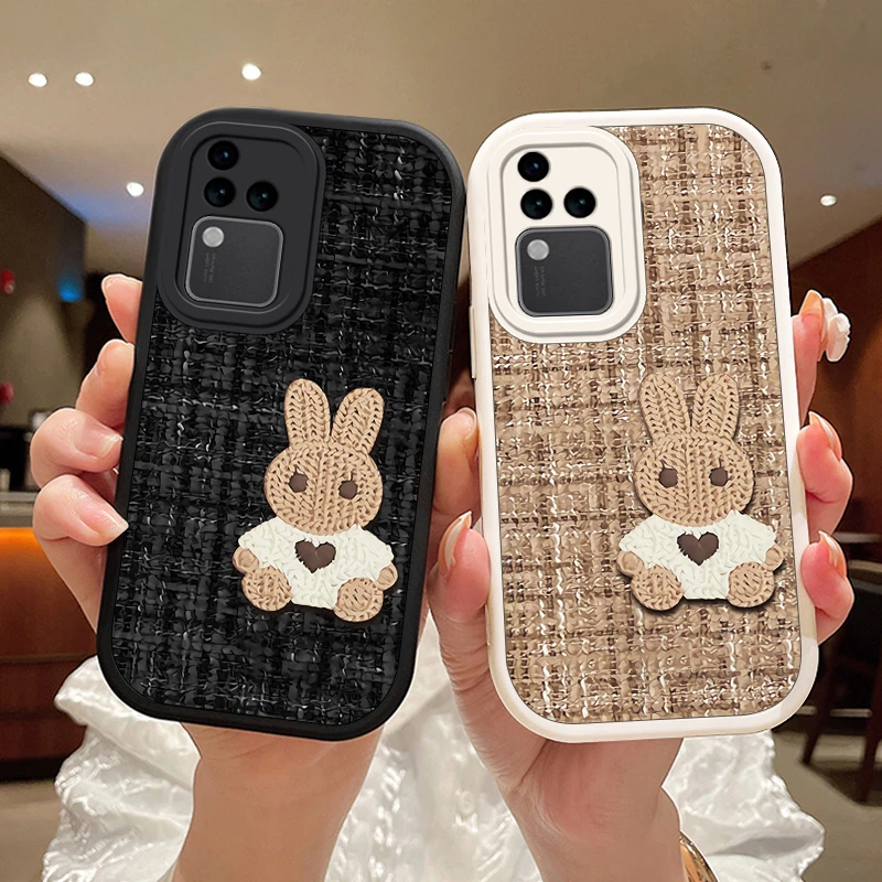 针织小兔适用vivoS18pro手机壳vivos18个性全包小香风女款高级创
