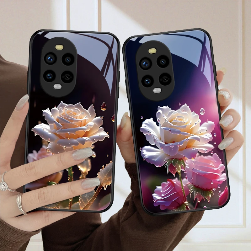 盛开花朵适用华为nova13pro手机壳Nova13保护套全包防摔散热玻璃
