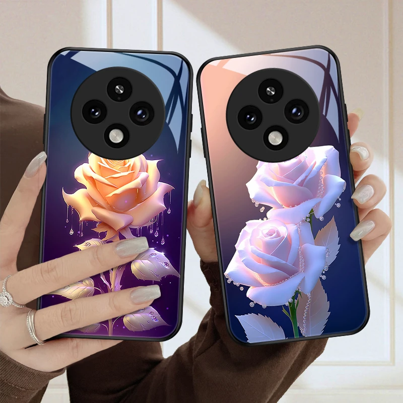 端庄秀丽适用OPPOA3Pro手机壳oppoA3Pro玻璃A3pro散热镜面简约新