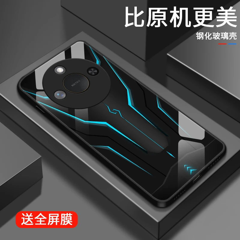 炫酷机甲适用荣耀X60Pro手机壳HonorX60女款高级感玻璃散热情侣个