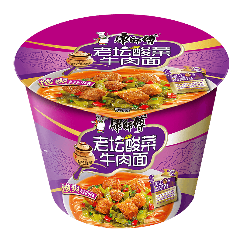 康师傅 酸菜牛肉面 119g/桶