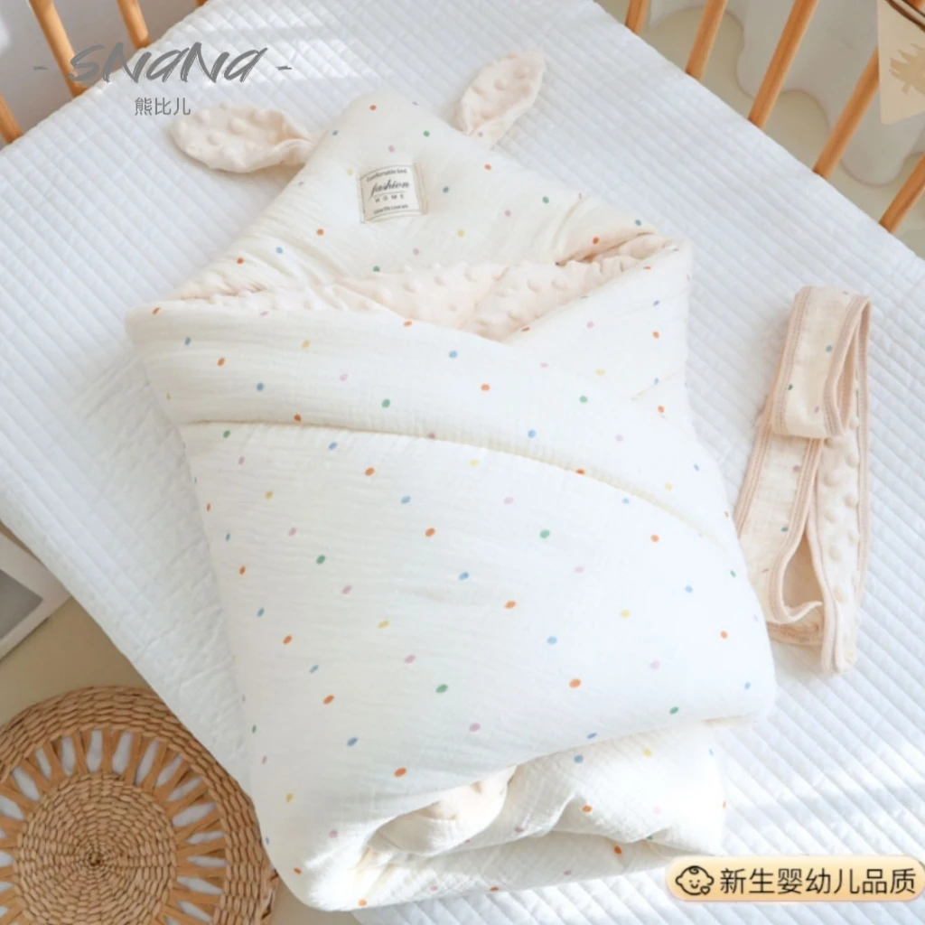 包被纯棉婴儿新生儿初生宝宝产房包被豆豆绒抱被秋冬盖毯抱毯包单